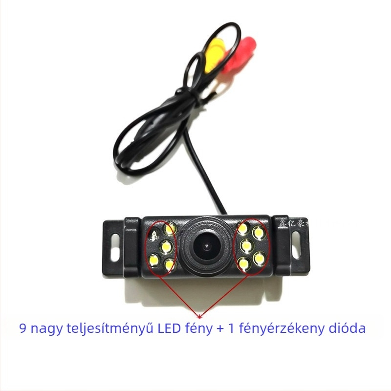 XYH-3098 rendszámkeret kamera, 12V, 170° állítható szög, 720x540 felbontás, CVBS videó kimenet