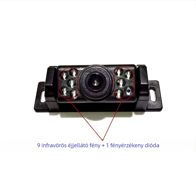 XYH-3098 rendszámkeret kamera, 12V, 170° állítható szög, 720x540 felbontás, CVBS videó kimenet