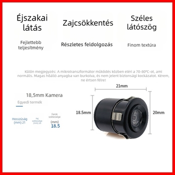 CCD hátsó kamera 720p, állítható szög, 12V DC tápegység, CCD 640 TVL szenzor
