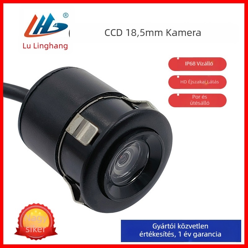 CCD hátsó kamera 720p, állítható szög, 12V DC tápegység, CCD 640 TVL szenzor