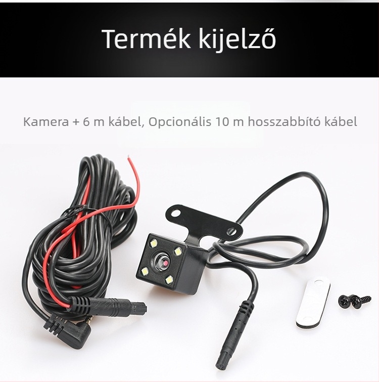 Külső négy LED-es hátsó kamera ötpin csatlakozóval, HD éjszakai látás autó DVR-hez