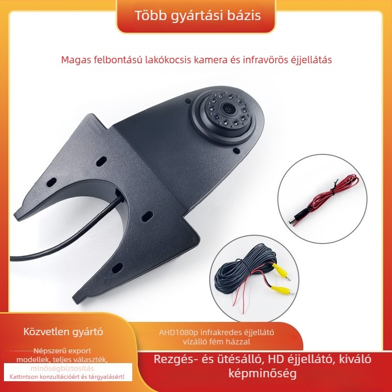 RV hátsó kamera HD éjszakai látással, vízálló, 170° látómező, felbontás 960x576, 12V tápegység