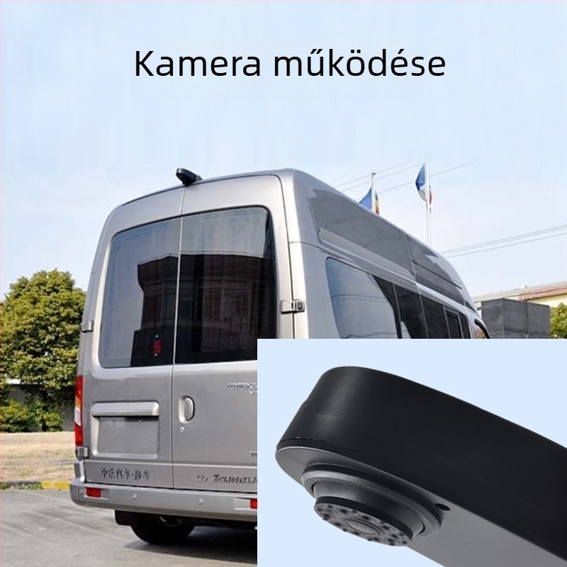RV hátsó kamera HD éjszakai látással, vízálló, 170° látómező, felbontás 960x576, 12V tápegység