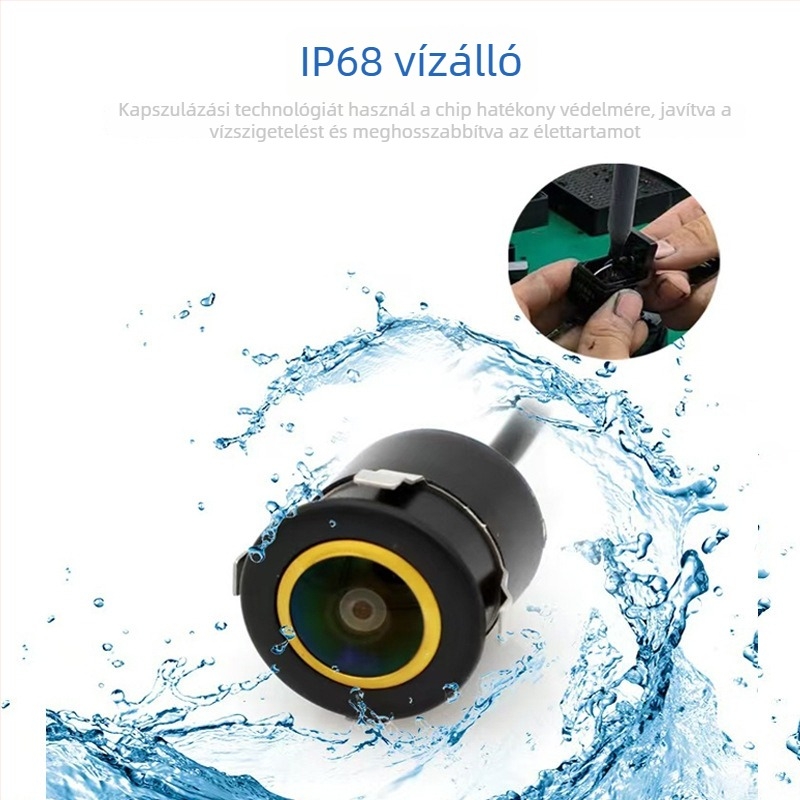 18.5 AHD fisheye autó hátsó kamera, éjszakai látás, tolató kép, 170° látószög