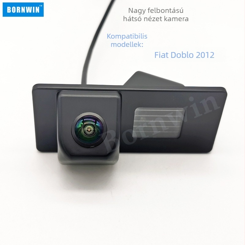 12 Fiat Feiyue modellhez tartozó HD tolató kamera — vízálló, 170° látószög, 1080p felbontás, 12V tápegység, CVBS/AHD RCA interfész