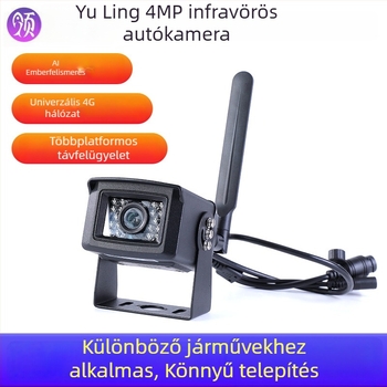 4G vezeték nélküli 4MP kamera autóhoz/RV-hez, kártyahellyel, infravörös éjjellátás, vízálló