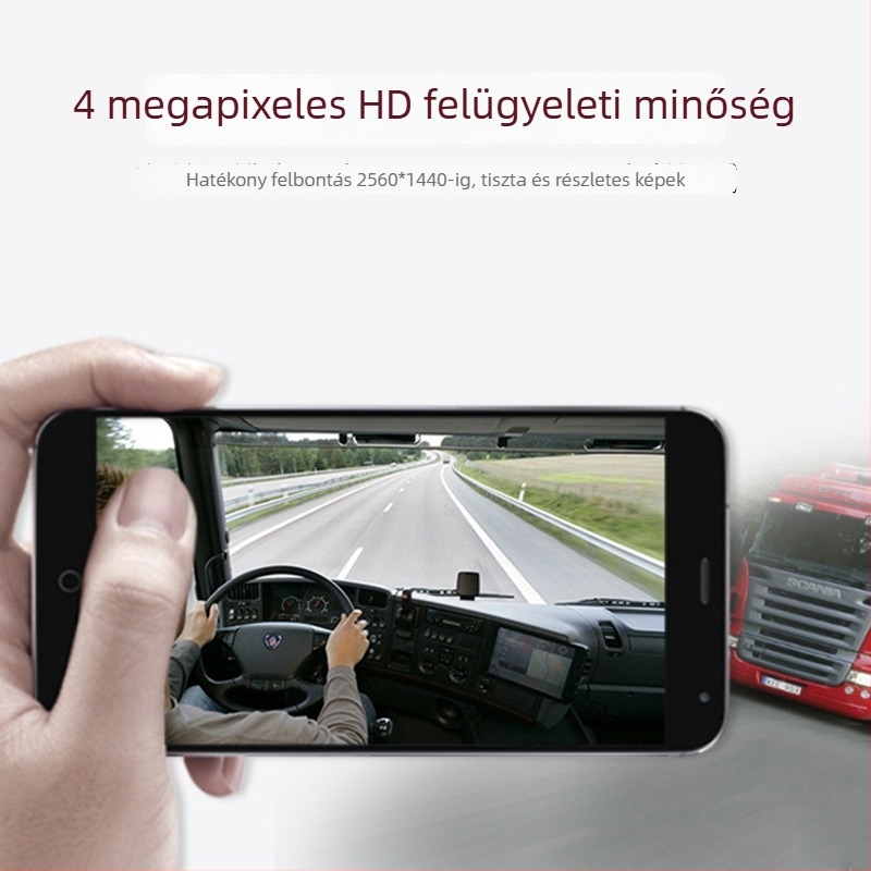 4G vezeték nélküli 4MP kamera autóhoz/RV-hez, kártyahellyel, infravörös éjjellátás, vízálló