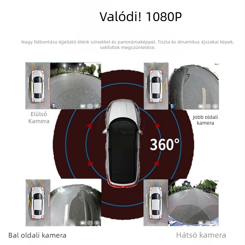 Autó panoráma kamera modul, széles látószög, meghajtó nélkül, 3D zajcsökkentés, tolató kép modul