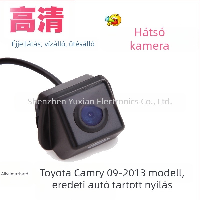 Hátsó tolató kamera Toyota Camry 2009-2013, dedikált szerelőlyukhoz (12V, 628x586, NTSC, HD, Modell 0518)