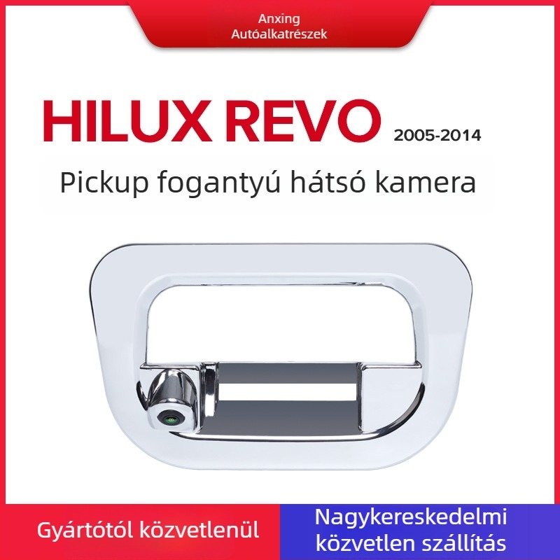 Toyota Hilux Vigo/Revo 2005-2014-hez hátsó kamera – 1080P HD, 170° széles látószög, 12V tápegység, AV videójel