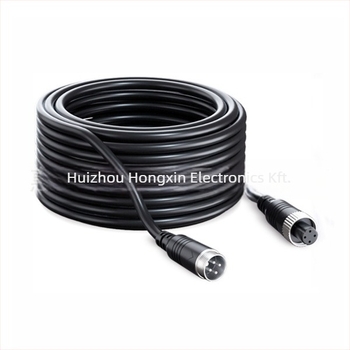 4-cores aviation csatlakozós autókamerás videó kábel BNC-hez DVR-hez, M12 konverter, RoHS