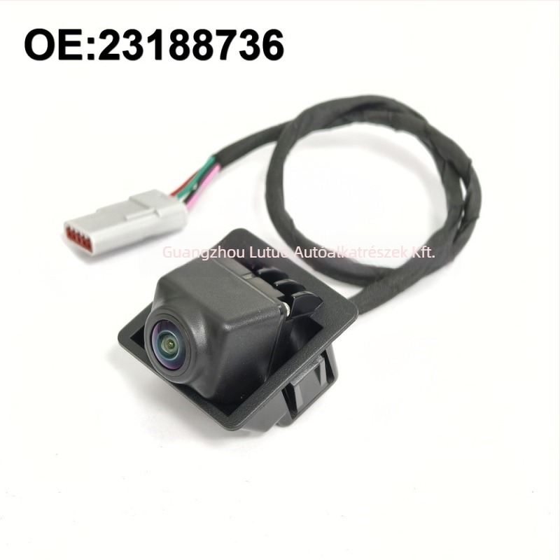 2018–2023 GMC Terrainhez hátsó nézet kamera, modell 23188736, 12V tápforrás, 480x600 felbontás, állítható szög