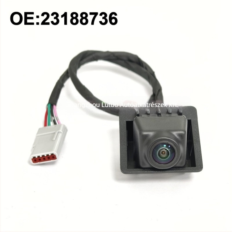 2018–2023 GMC Terrainhez hátsó nézet kamera, modell 23188736, 12V tápforrás, 480x600 felbontás, állítható szög