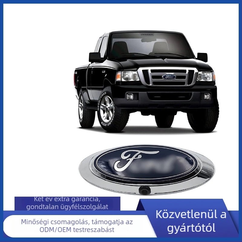Universális Ford F-Series hátsó kamerához a logóhoz, 1080p, 170° látószög, 12V, CVBS, tükrözött kép