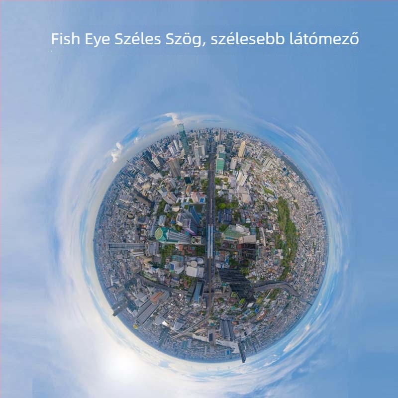 Autó hátsó kamera fisheye objektívvel és éjszakai látással, általános 12V, látószög 170°, felbontás 720×480, AV videójel