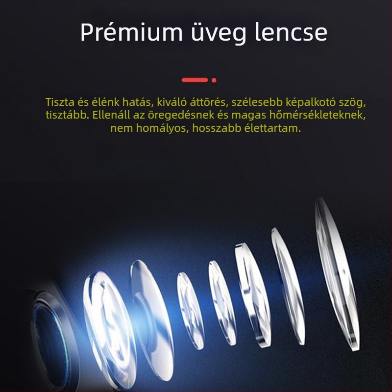 Autó hátsó kamera fisheye objektívvel és éjszakai látással, általános 12V, látószög 170°, felbontás 720×480, AV videójel