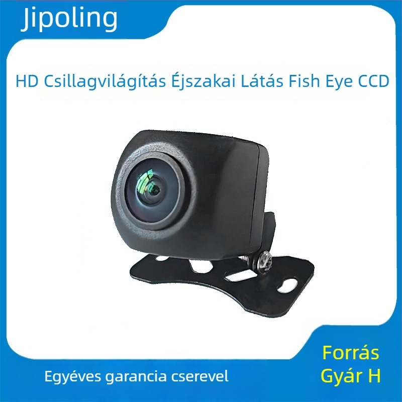 Autó hátsó kamera fisheye objektívvel és éjszakai látással, általános 12V, látószög 170°, felbontás 720×480, AV videójel