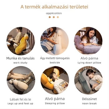 Személyre szabható deréktámasz párna irodai székhez és kanapéhoz, plüss huzat, PP pamut töltés