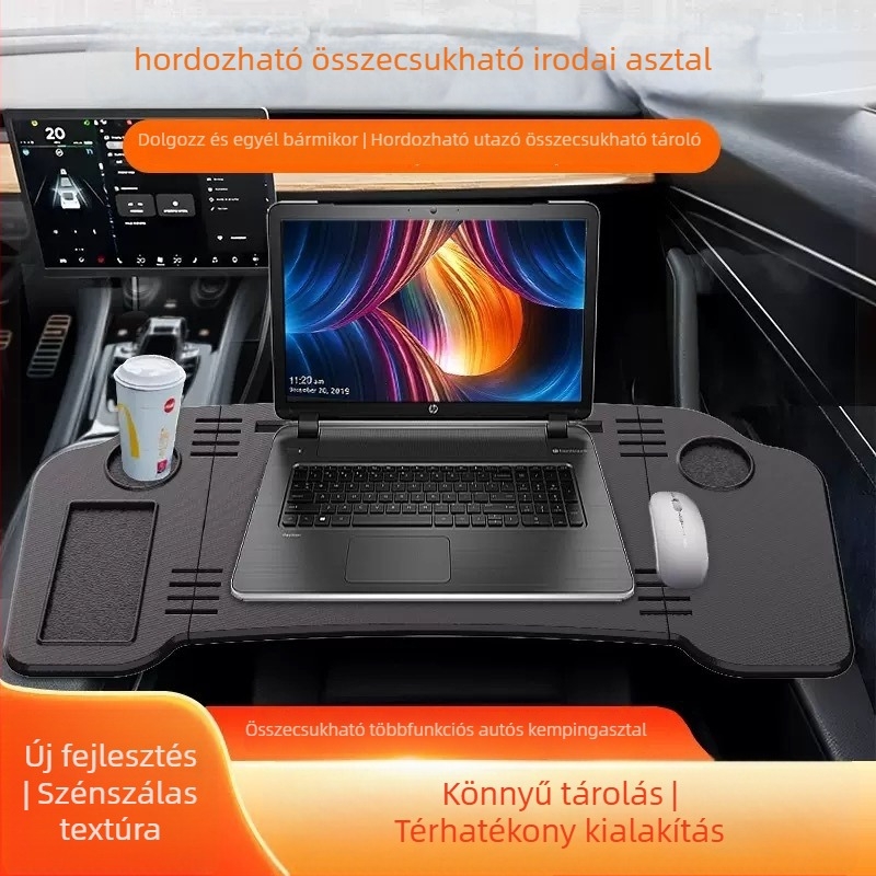 Tesla Model 3/Y Elülső összecsukható étkezőasztal és laptop asztal, Snap-In szerelés, LDZ