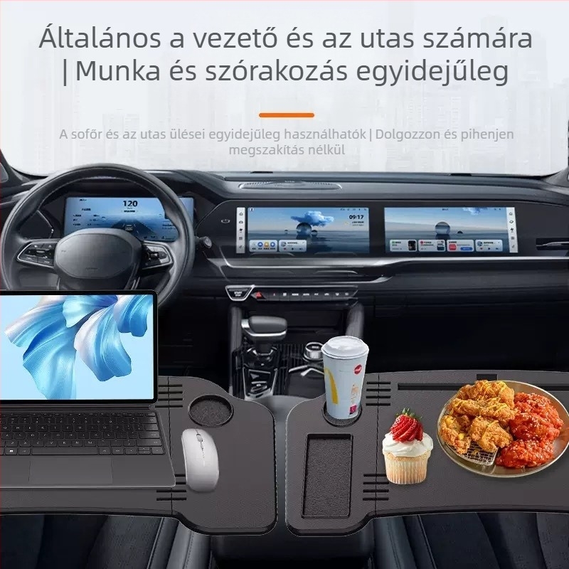 Tesla Model 3/Y Elülső összecsukható étkezőasztal és laptop asztal, Snap-In szerelés, LDZ