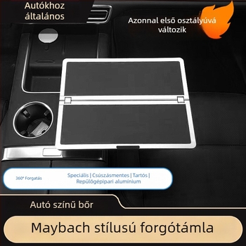 Autóasztal – fémből, forgatható, összecsukható, többfunkciós, rögzítés kattintással, univerzális illeszkedés