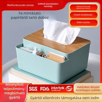 Törlőszalvétás doboz - Multifunkcionális, vízálló, műanyag; távirányító-tároló; autó és nappali használatra