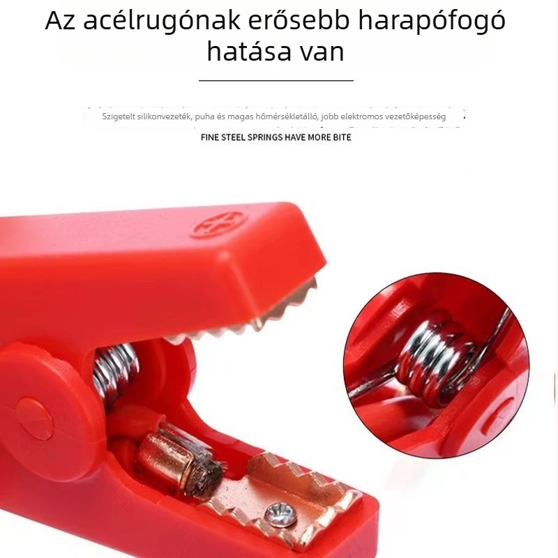 Öt védelmi funkcióval rendelkező intelligens akkumulátorkapocs autóindításhoz; alkalmas autókhoz és motorkerékpárokhoz