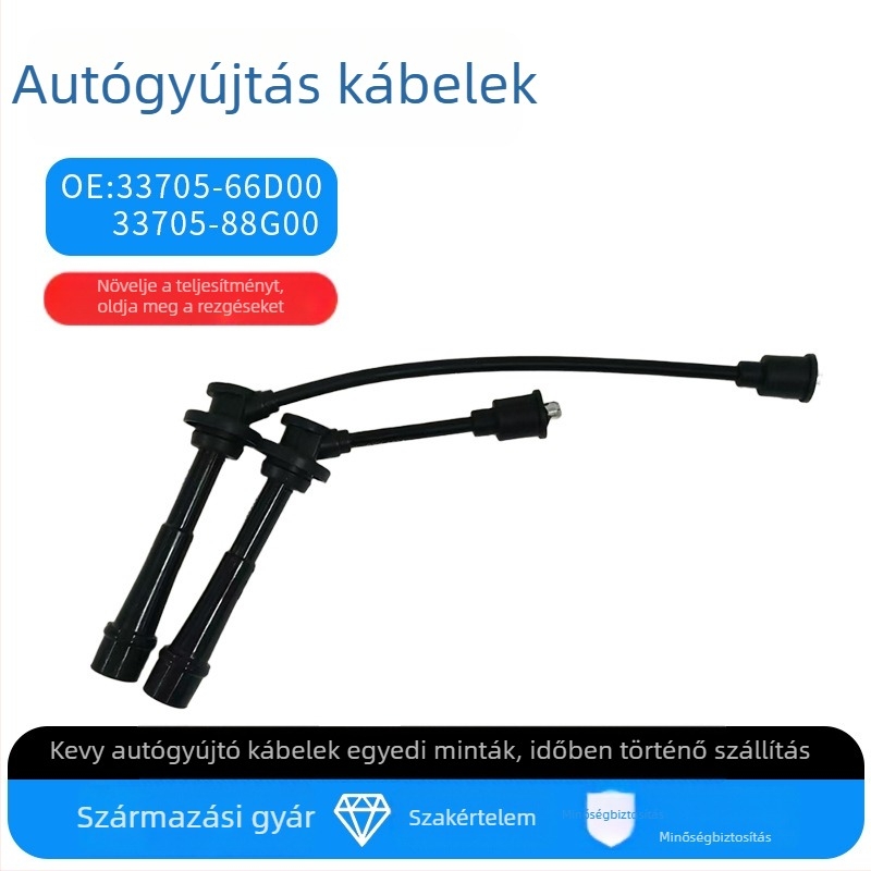 Autó gyújtóvezeték, magasfeszültségű vezeték, OE 33705-66D00, alkalmas autókhoz, motorkerékpárokhoz és teherautókhoz