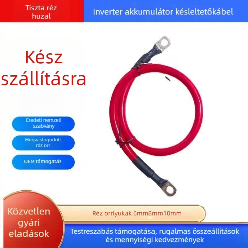 Autó akkumulátor indító kábel - tiszta réz vezető, akkumulátor csatlakozás, márka Kexin