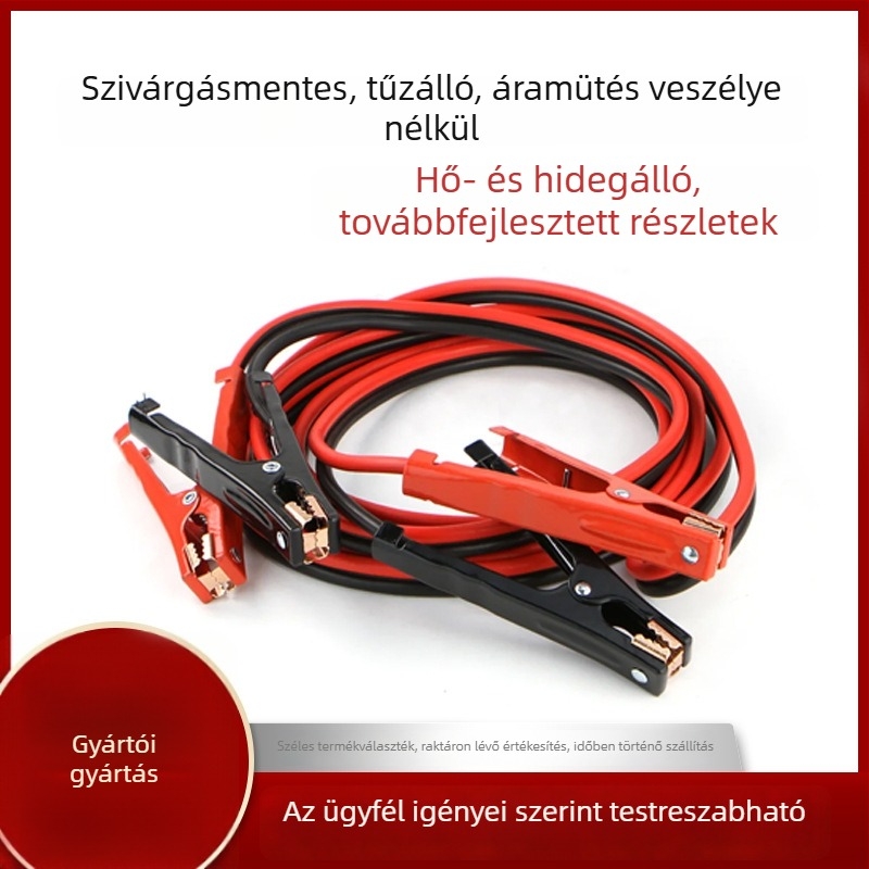 JS-01 Műanyag autóakkumulátor-klemme és vészhelyzeti booster kábel