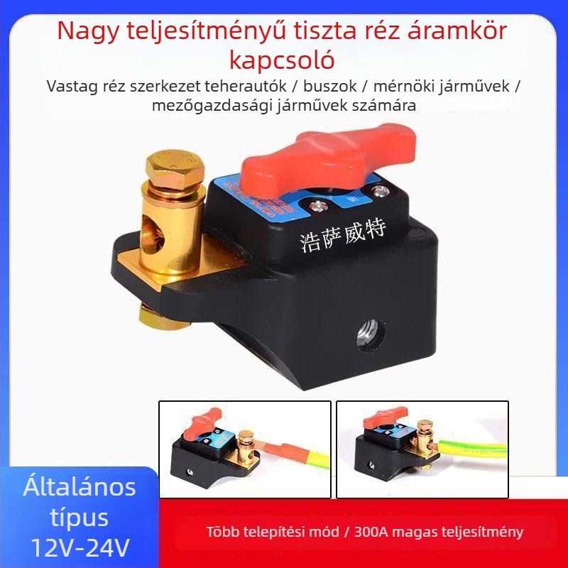 Haoshavite Autó Akkumulátor Lekapcsoló – tiszta rézből készült klemme, szivárgás és lemerülés elleni védelem