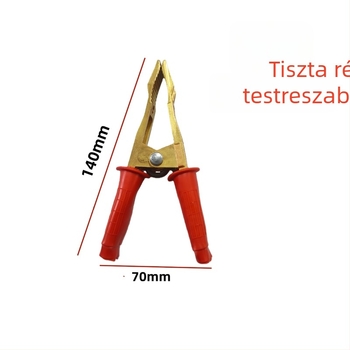 Autóakkumulátor indítókábel tiszta rézből, nagy méretű krokodilcsípssel