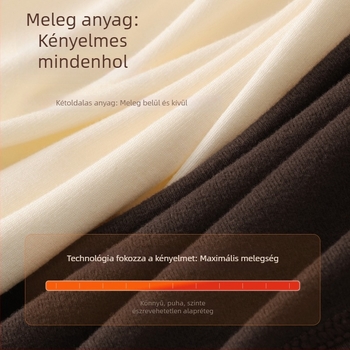 Női magas nyakú termosz camisole, töltés a mellnél, rövid ujjatlan, karcsú szabás, belső fleece bélés