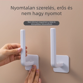 L-alakú ragasztó kampó, fúrás nélkül, műanyagból, ruhák és konyha számára, erős tapadás, nyom nélkül, többfunkciós