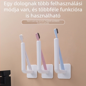 L-alakú ragasztó kampó, fúrás nélkül, műanyagból, ruhák és konyha számára, erős tapadás, nyom nélkül, többfunkciós