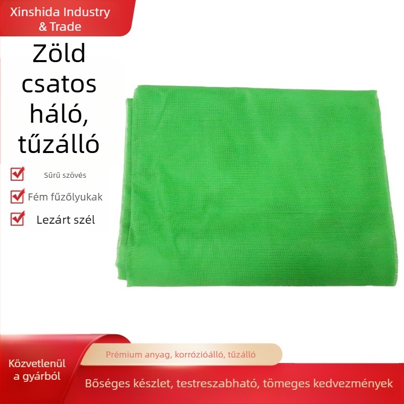 Zöld PVC tűzálló építési védőháló