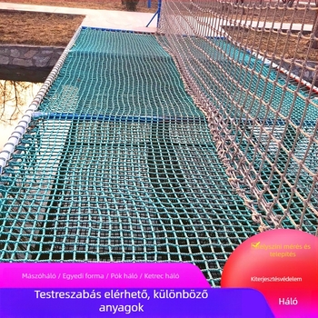 Chuangbo nylon mászóháló kültéri használatra – védőháló gyerekek számára, modell: mászóháló, erkély dekorációhoz és lépcsővédelmi célokra.