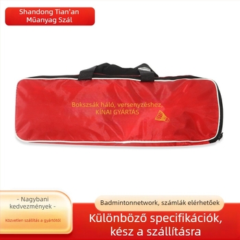 Tianan kültéri tollaslabda háló – polietilén anyag, összecsukható kivitel, alkalmas tollaslabdára és teniszre, teniszoszlop