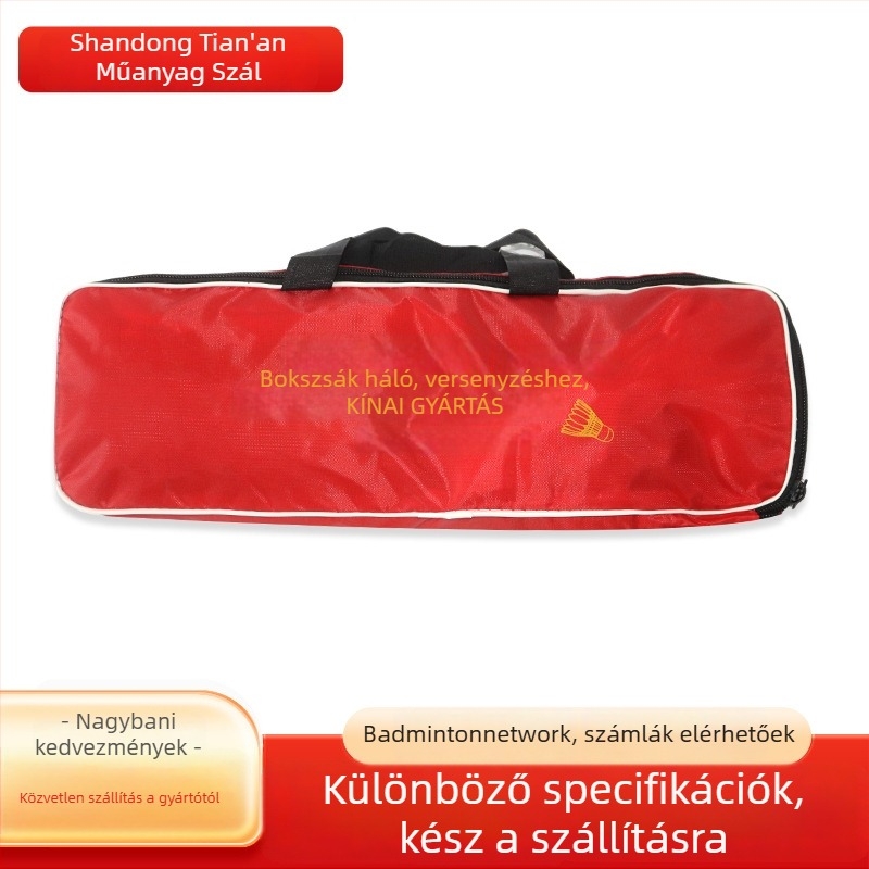 Tianan kültéri tollaslabda háló – polietilén anyag, összecsukható kivitel, alkalmas tollaslabdára és teniszre, teniszoszlop