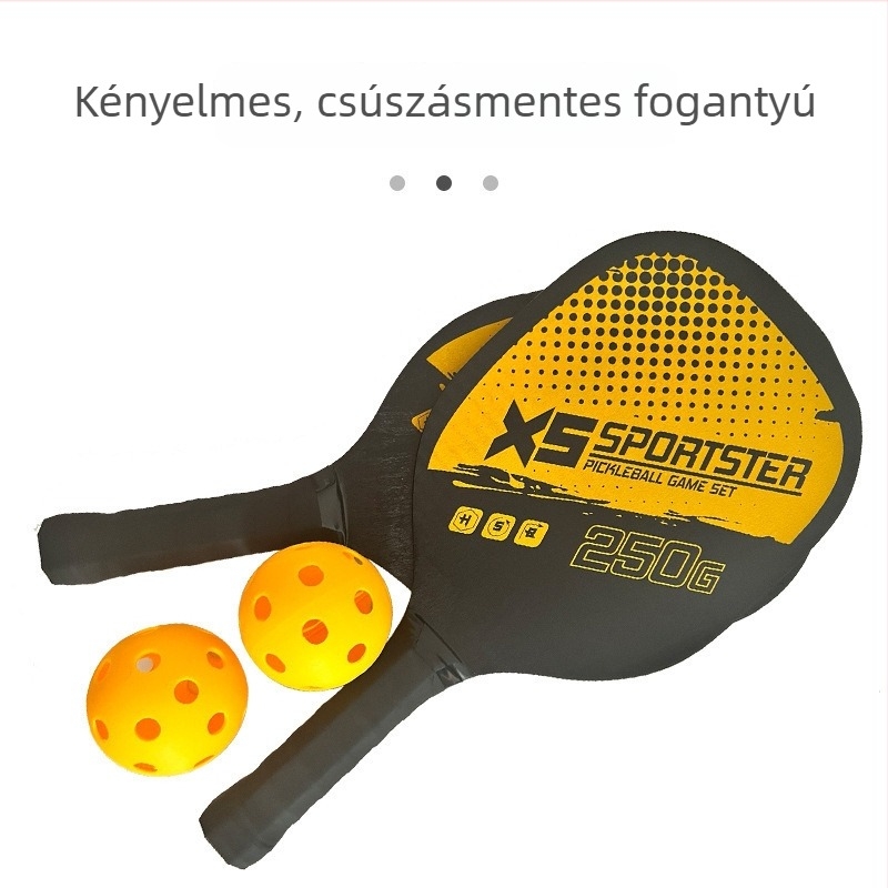 Nyárfából készült pickleball ütő készlet labdával, strandra és kültéri edzéshez