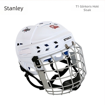 STL hokis sisak – PP + EVA + szénacél konstrukció, alkalmas jégkoronghoz, görkorcsolya-hokihoz és pályahokihoz, fejvédő