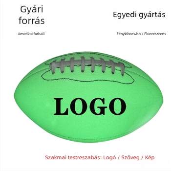 Rögbi labda — PU/PVC anyag, gépi varrás, világító reflexiós felület, testreszabható logó