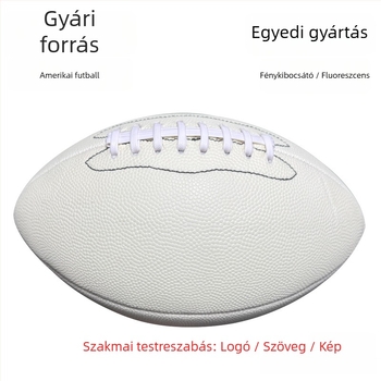 Rögbi labda — PU/PVC anyag, gépi varrás, világító reflexiós felület, testreszabható logó