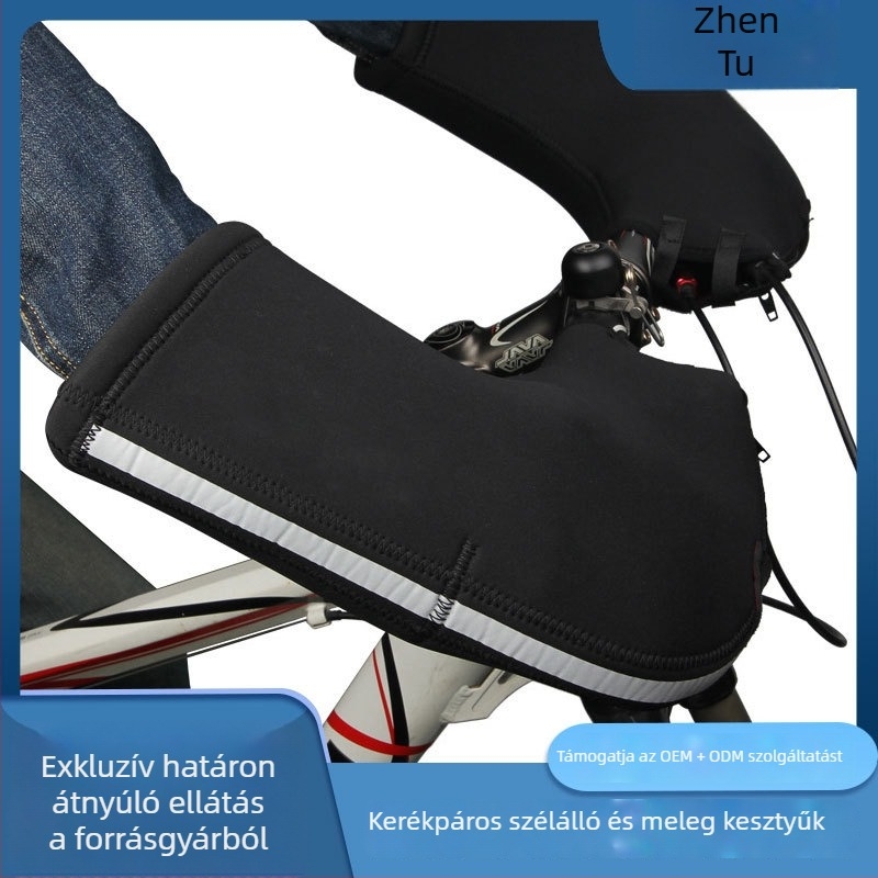Téli kerékpáros kesztyű elektromos kerékpárhoz, motorkerékpárhoz és mountain bike-hoz – szélálló és vastag kivitelű