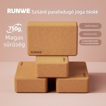 Jóga blokk – Cork, magas sűrűségű, táncgyakorláshoz, testreszabás nélkül