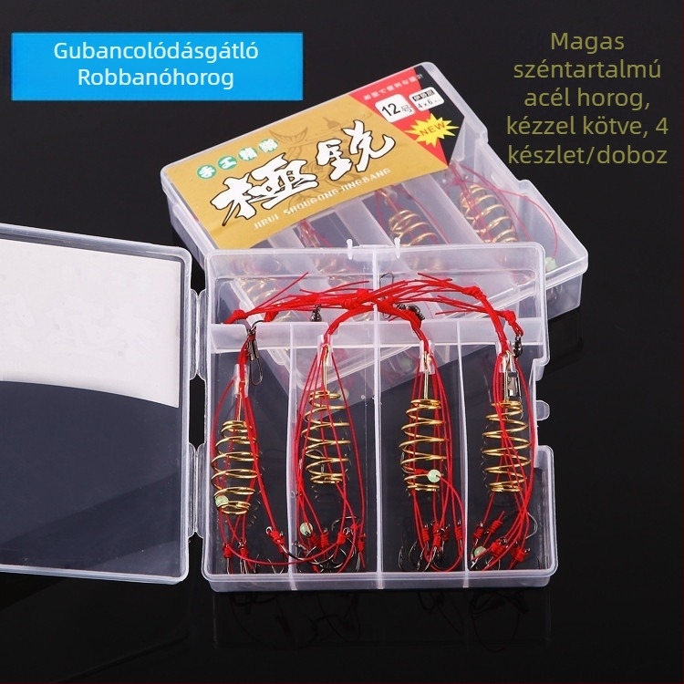 Iseni robbanóhorog rugóval tengeri horgászathoz, anti összefonódás