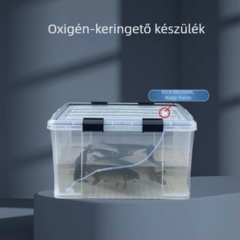 Átlátszó halas dobozhoz készült oxigén- és kipufogó készülék — hordozható DIY zárt szállítási készlet horgászathoz