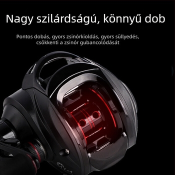 Hunter mágneses fékeres orsó, 18+1 csapágy, fém dob, hosszú dobás műcsalikhoz