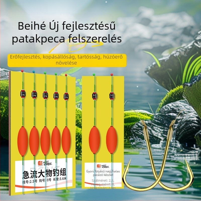 Beihhe főline készlet Ayu halhoz – ultrahosszú szakítószilárdságú PE damil, mélyvíz, 5 db