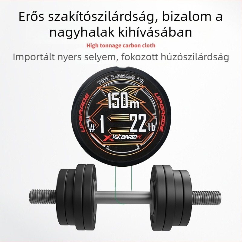 YGK X-BRAIDPE fő zsinór, PE zsinór, erős horgász zsinór, 55 darabos doboz